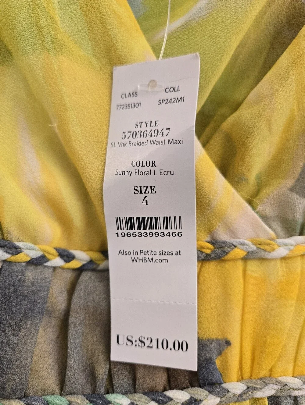 WHBM Maxi Dress Sunny Floral